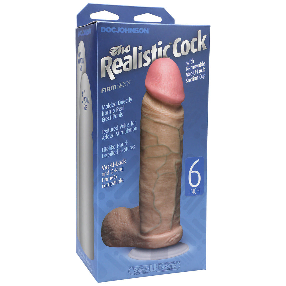 The Realistic Cock 6 Inch Dildo Flesh Pink