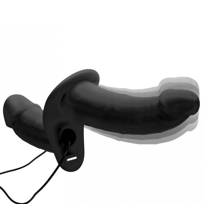 XR Power Pegger Silicone Vibrating Double Dildo With Harness